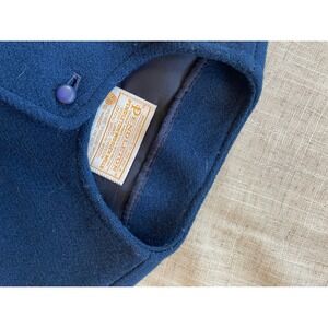 Pendleton‎ Wool Jacket Navy Blue Button Front Blazer Classic Business Casual